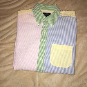 Brooks Brothers Multicolor Short Sleeve Seersucker